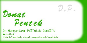 donat pentek business card